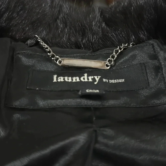 Laundry by Design Down Jacket with Mink Fur (real) Neck Trim. Very warm - Picture 2 of 5